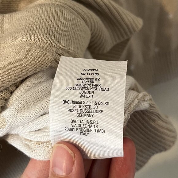 Belle Kim Gravel Women’s Cardigan M Beige Polka Dot Coquette Girl classic Preppy - Picture 6 of 7